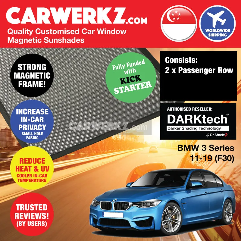 Dr Shadez DARKtech BMW 3 series 2011-2019 6th Generation (F30) Germany Sedan Customised Window Magnetic Sunshades