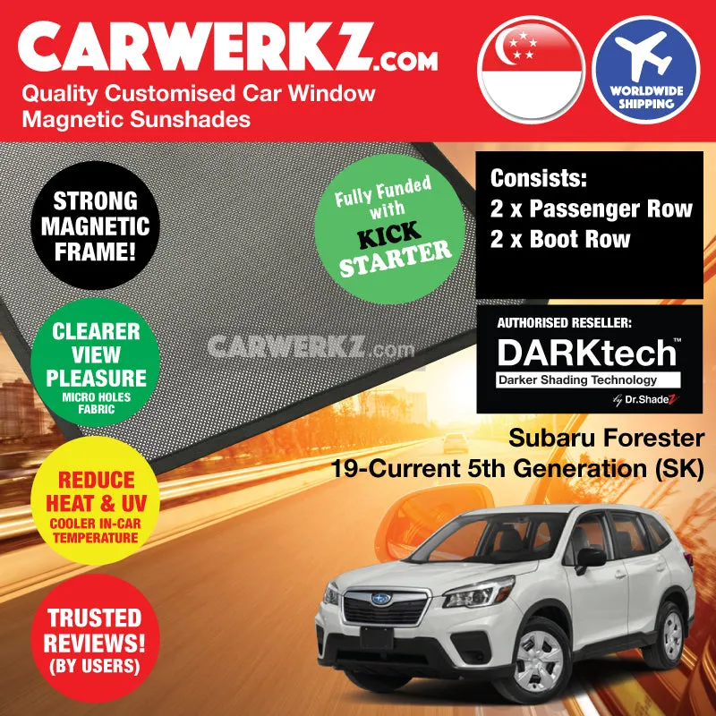 Dr Shadez DARKtech Subaru Forester 2019-2024 5th Generation (SK) Japan SUV Customised Window Magnetic Sunshades