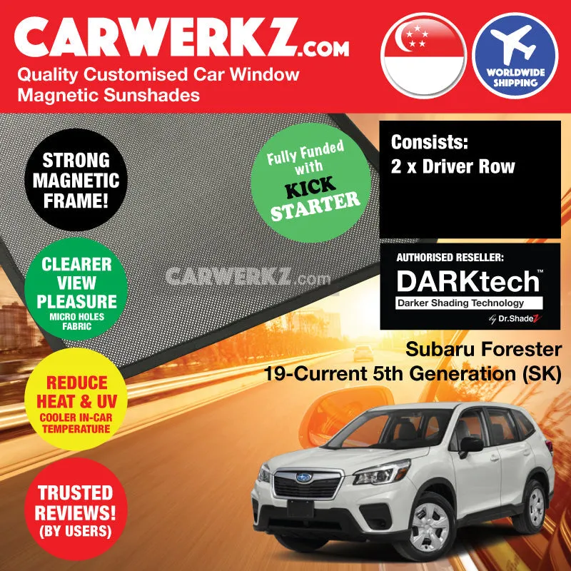 Dr Shadez DARKtech Subaru Forester 2019-2024 5th Generation (SK) Japan SUV Customised Window Magnetic Sunshades