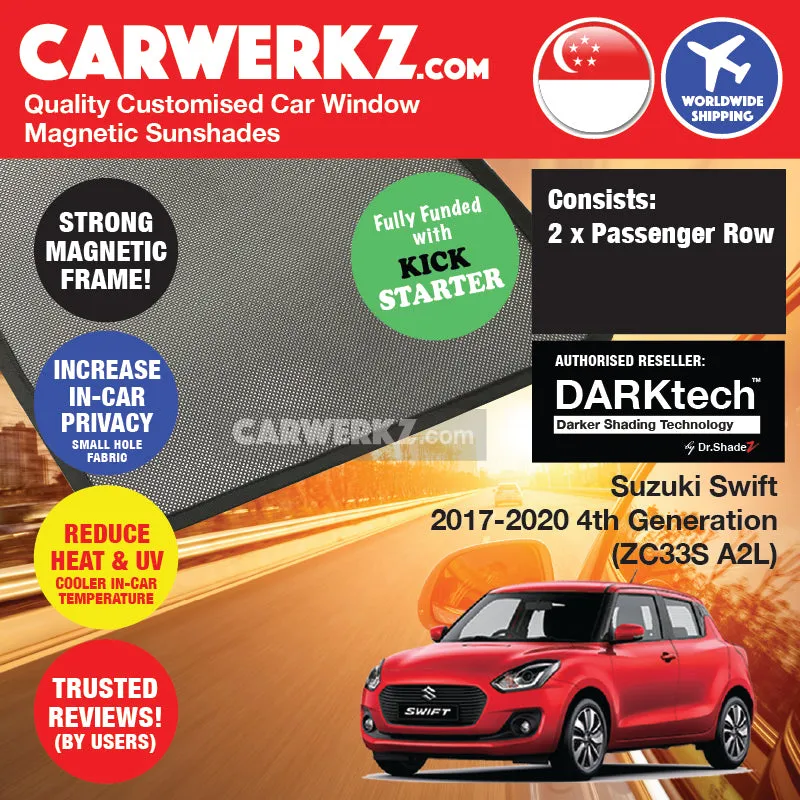 Dr Shadez DARKtech Suzuki Swift 2017-Current 3rd Generation (ZC33/A2L) Japan Hatchback Customised Window Magnetic Sunshades