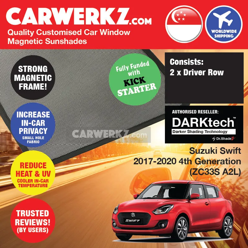 Dr Shadez DARKtech Suzuki Swift 2017-Current 3rd Generation (ZC33/A2L) Japan Hatchback Customised Window Magnetic Sunshades