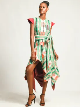 Ebitemi hand-woven silk dress