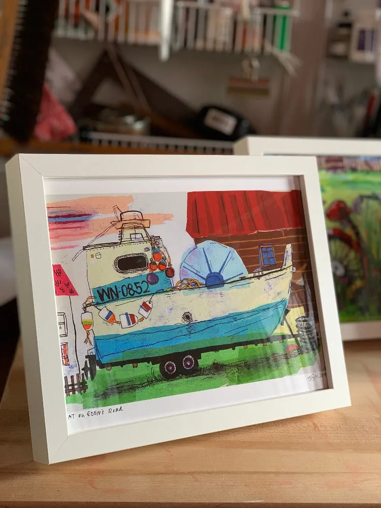 Eden's Road Fishing Boat Art Print