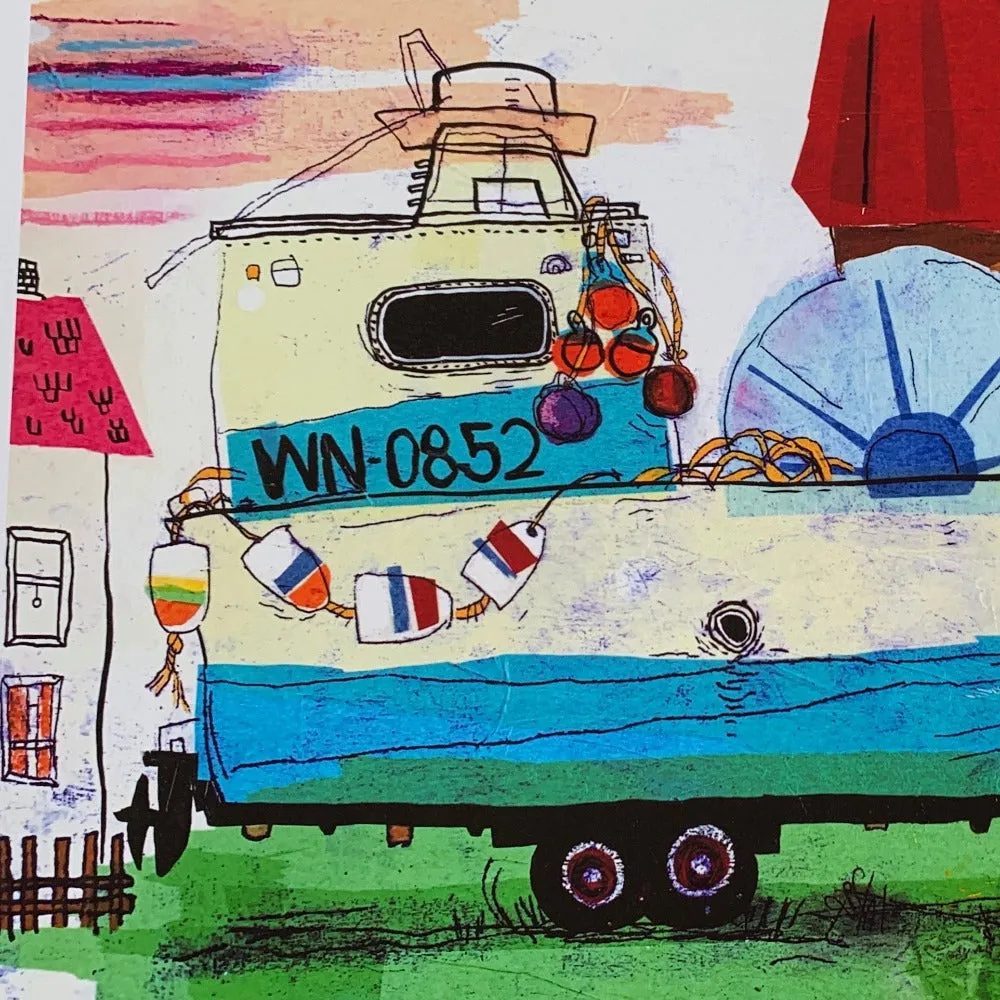 Eden's Road Fishing Boat Art Print