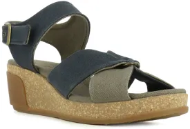 El Naturalista Women's N5007t Seaweed Canvas Wedge Sandal