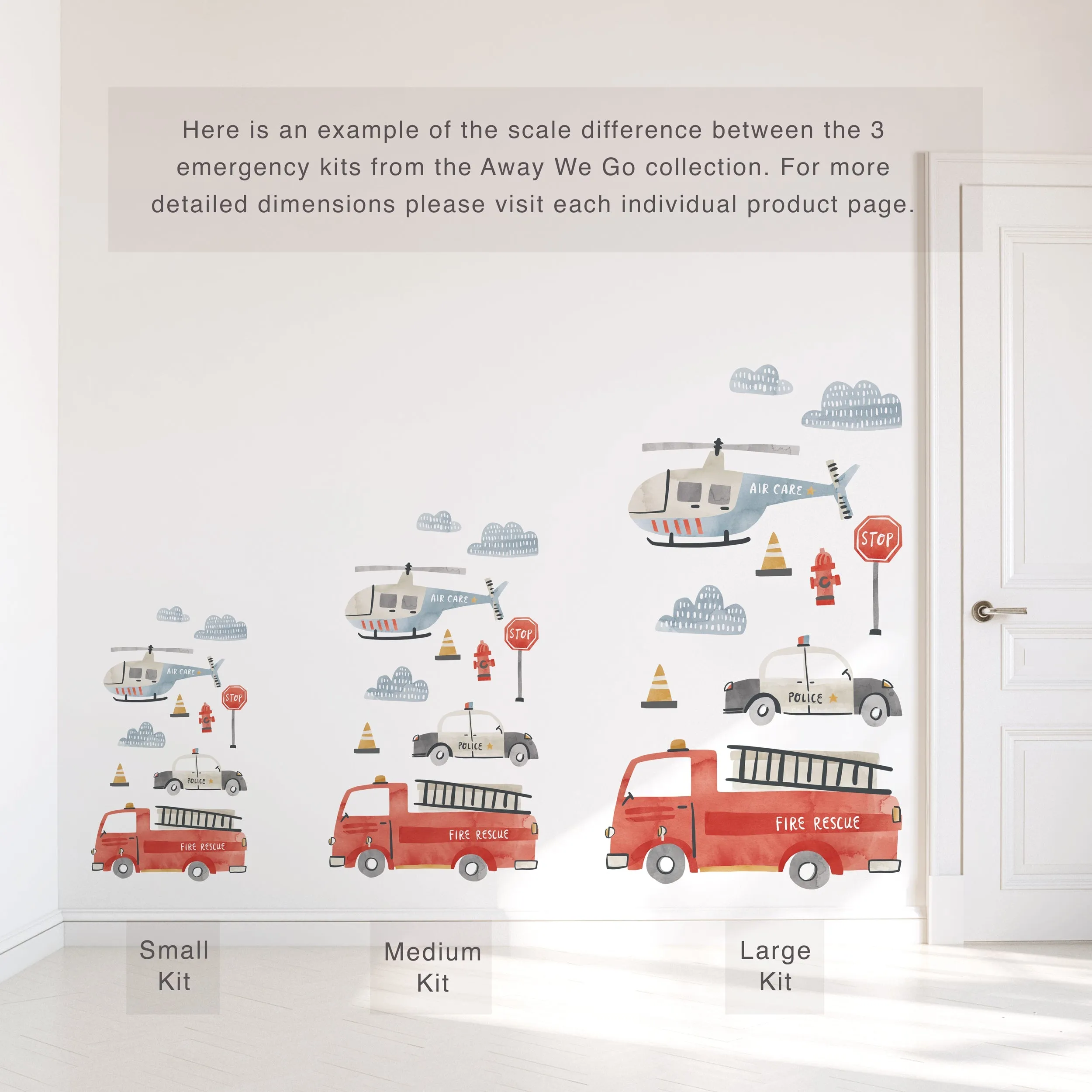 Emergency Wall Decal Set - Medium