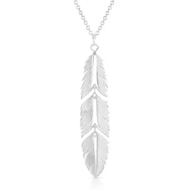 Freedom Feather American Made Necklace- Montana Silversmiths