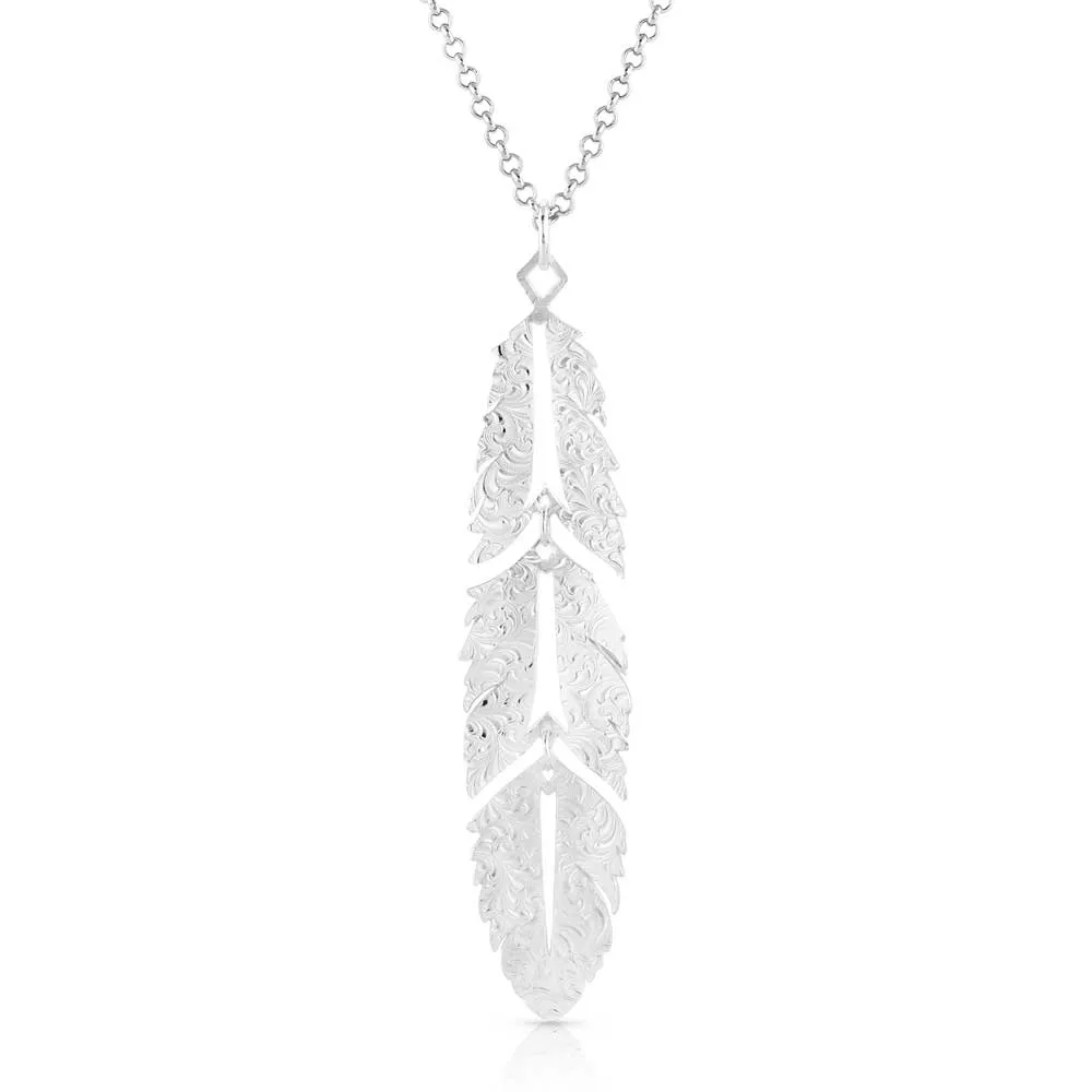 Freedom Feather American Made Necklace- Montana Silversmiths