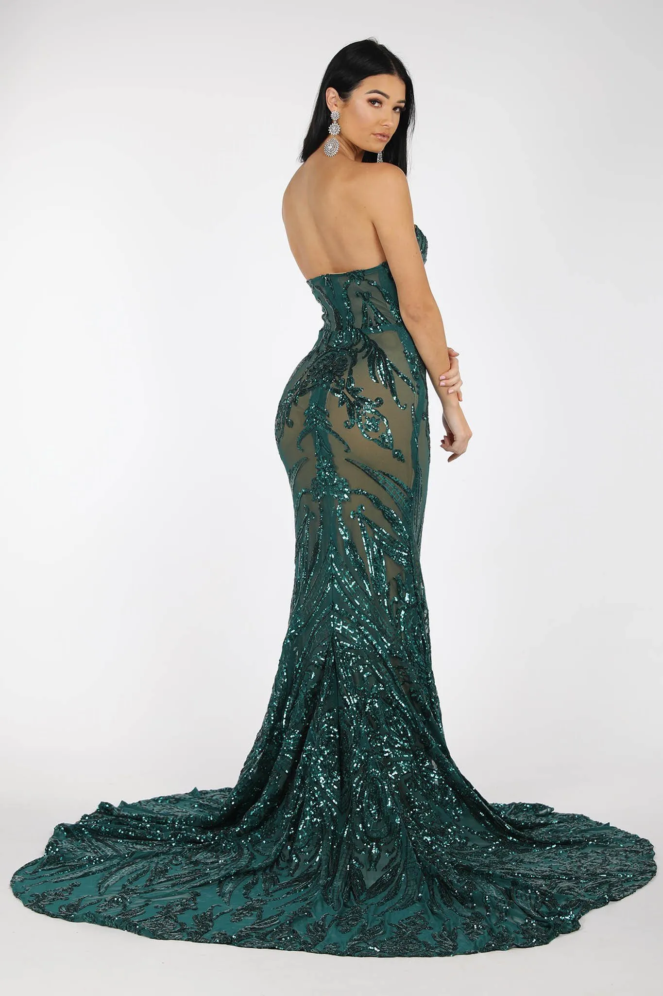 Gianna Gown - Emerald/Nude