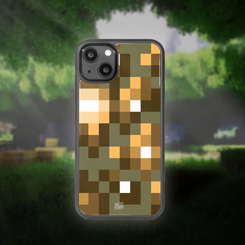 Glowstone Block Pattern | Glass Phone Case