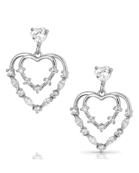 Heart Grows Crystal Earrings