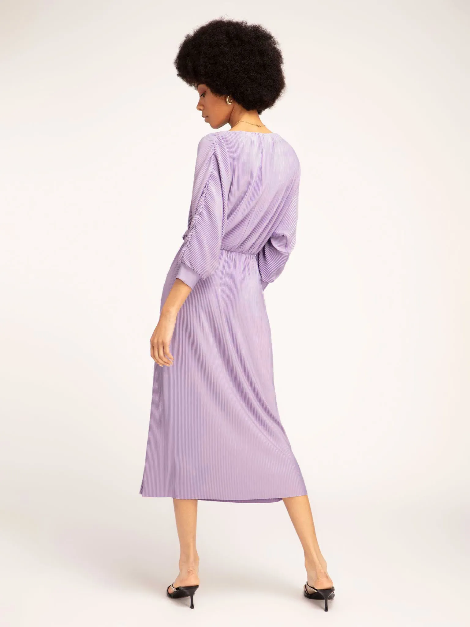 Hebe Midi Dress in Lilac