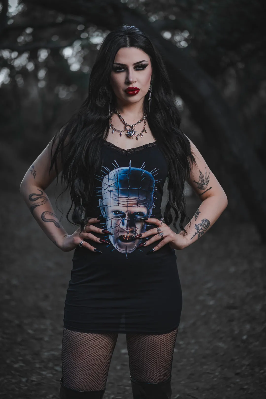 Hellraiser -Pinhead Lace Strap Dress