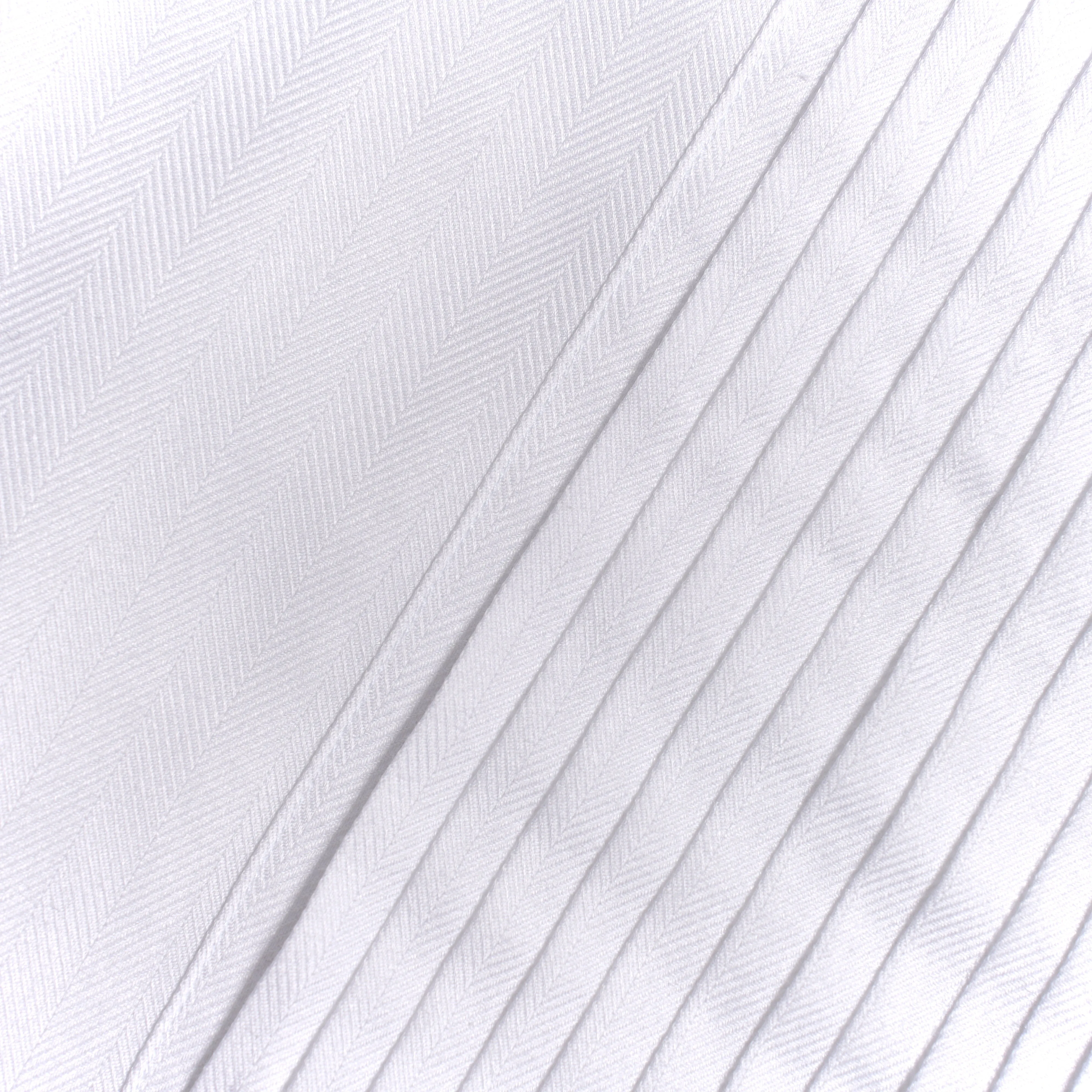 Herringbone Tuxedo White Pleated Bib Dress Shirt