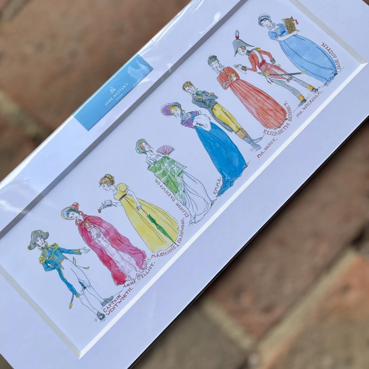 Jane Austen's House Character Mounted Print - Exclusive