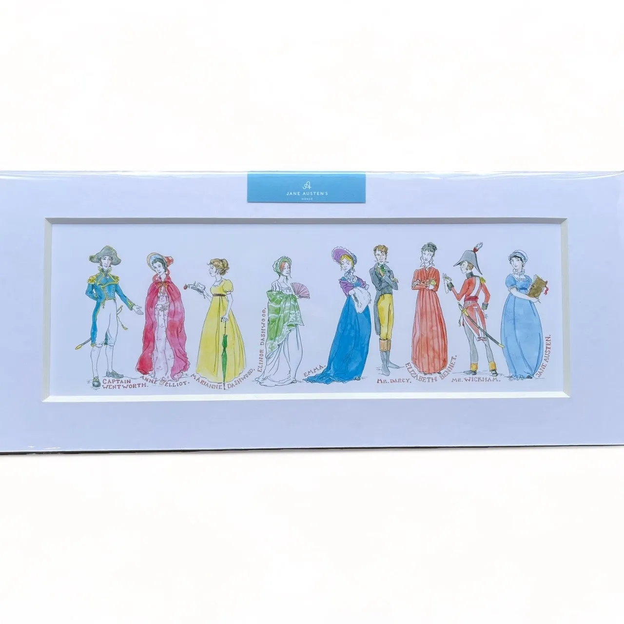 Jane Austen's House Character Mounted Print - Exclusive