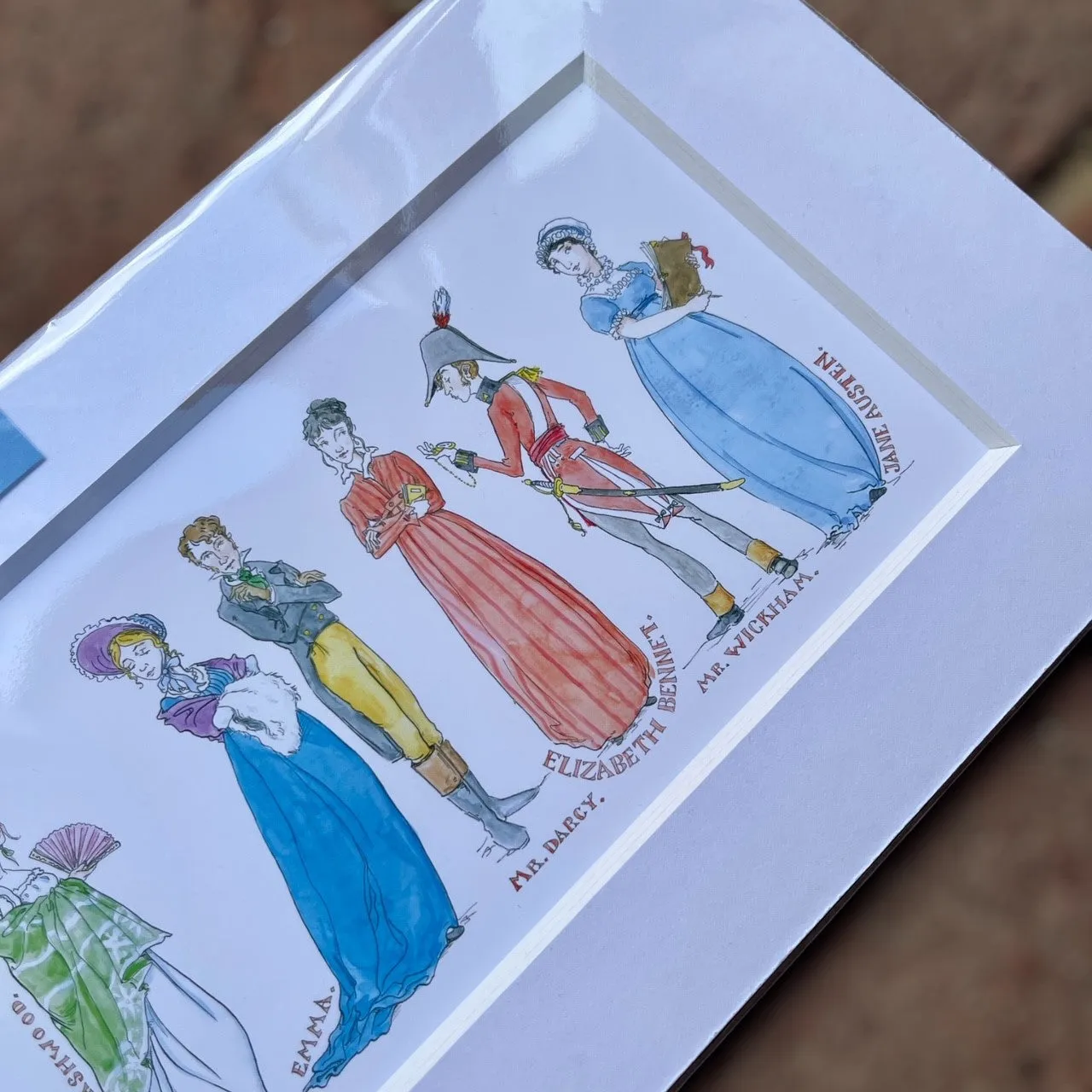 Jane Austen's House Character Mounted Print - Exclusive