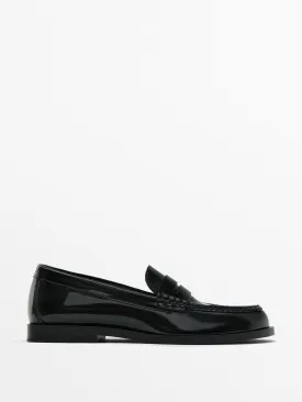 Leather penny loafers