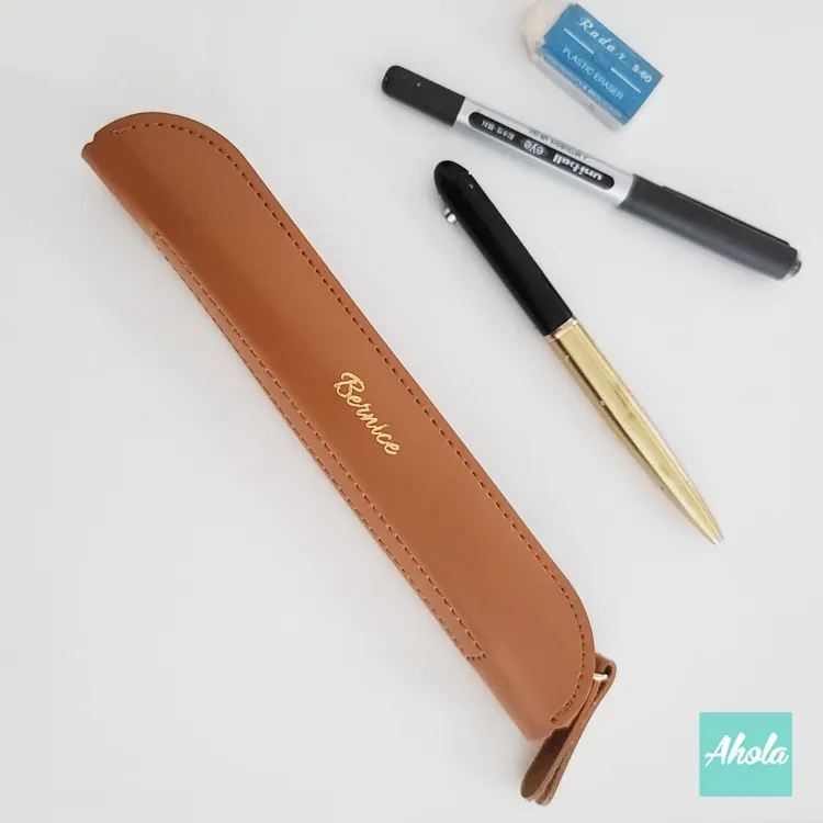 【Lewis】PU Leather Pencil Case PU皮革筆袋