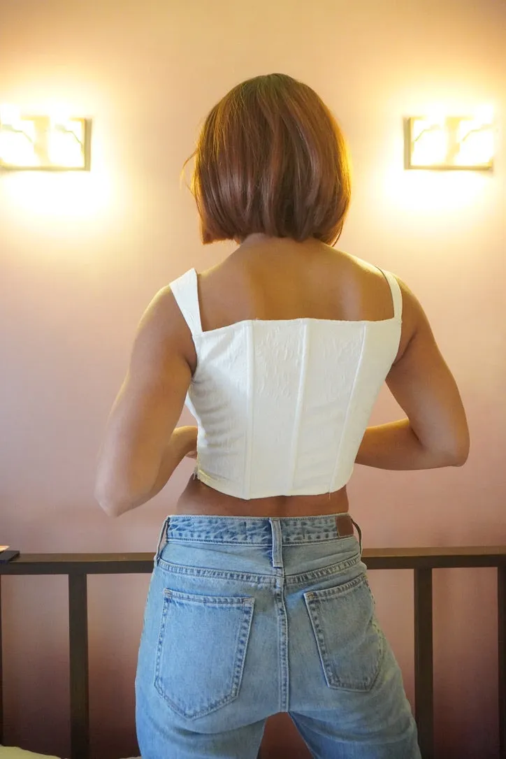 Lola White Corset Top