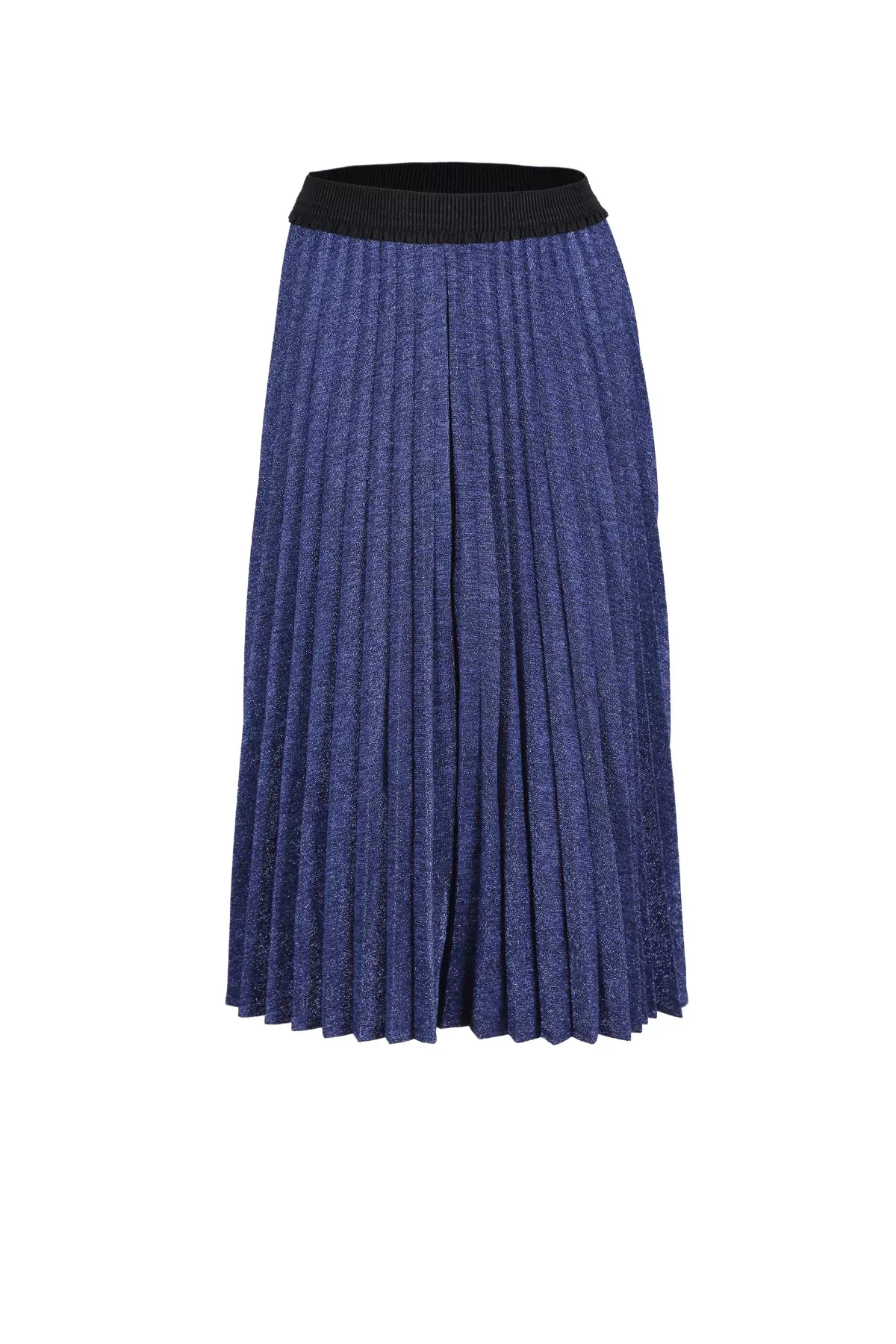 Lucy Lurex Pleated Skirt Blue