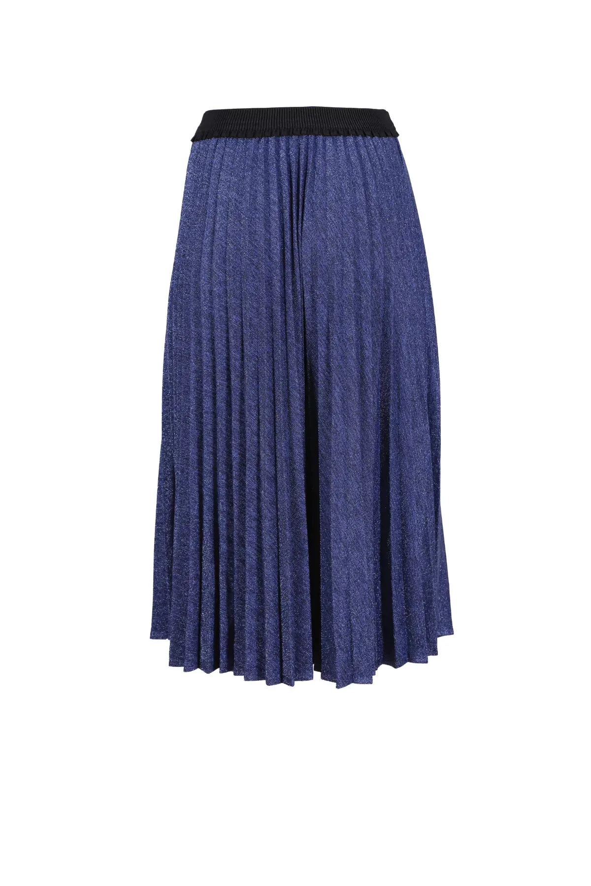 Lucy Lurex Pleated Skirt Blue