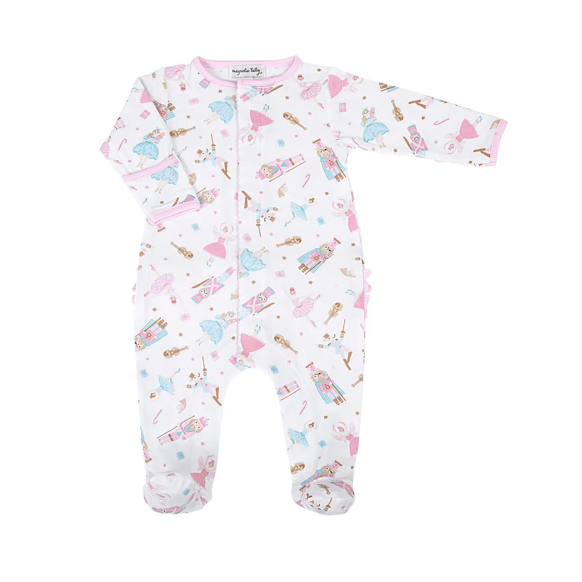 Magnolia Baby Nutcracker Ballet Printed Ruffle Footie