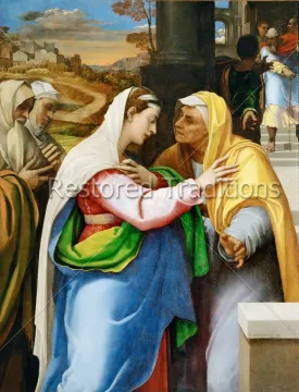 Mary Meeting Elizabeth - Piombo