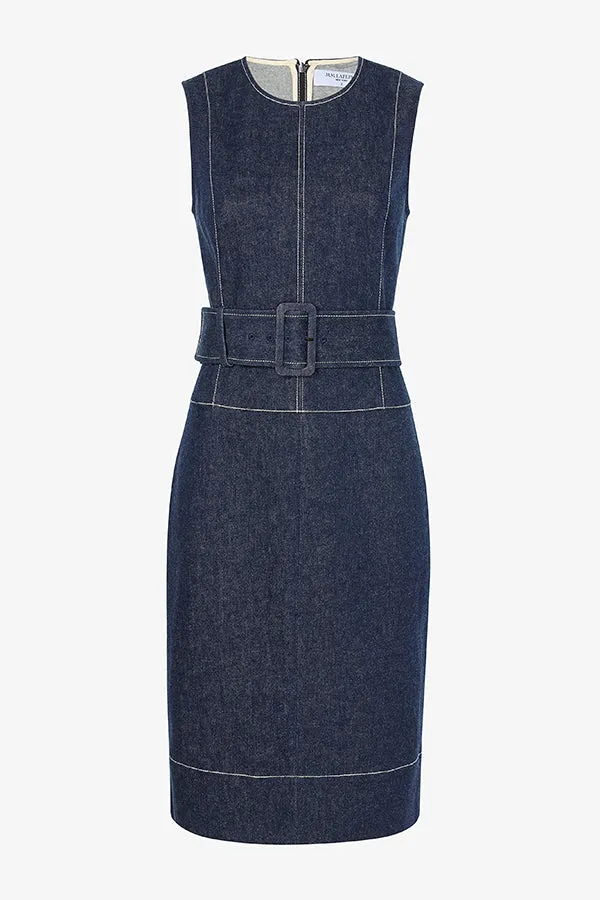 Maude Dress - Stretch Denim Suiting  :: Dark Wash