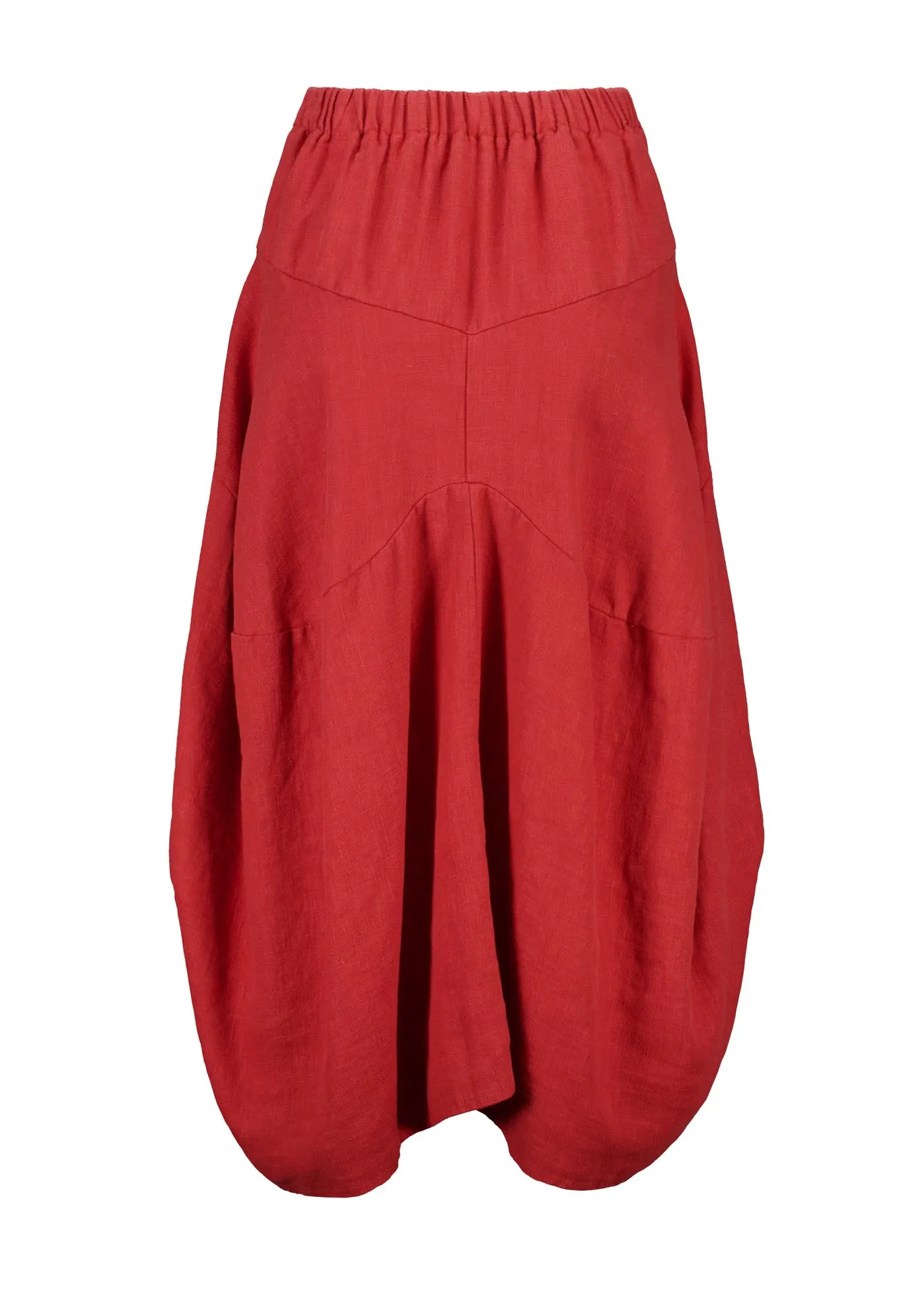 Milwaukee Fiesta Skirt Burnt Orange in Slub Linen