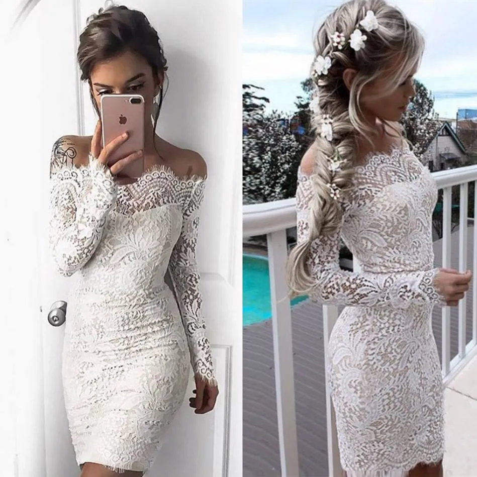 Off The Shoulder Homecoming dress Lace Cheap Party Homecoming Dress ER304