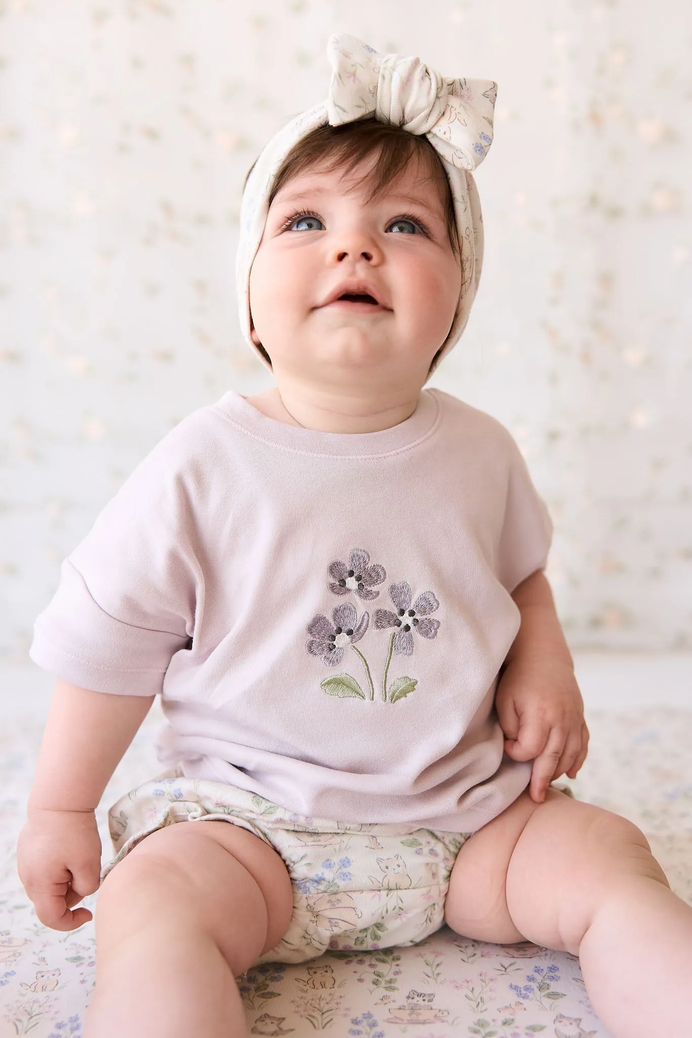 Organic Cotton Frill Bloomer - Moons Garden Lavender