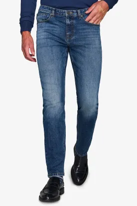 Pantalone denim blu medio