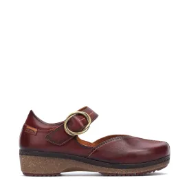 Pikolinos Women's Granada Leather Mary-Jane in Arcilla Burgundy