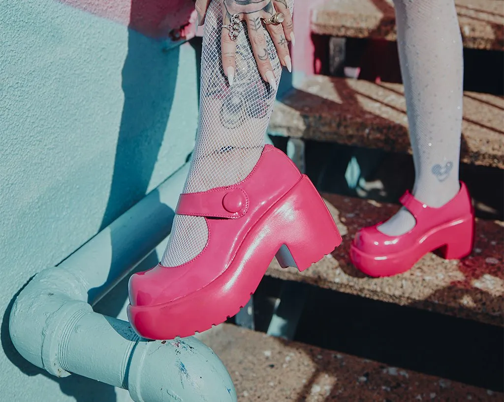 Pink Liquid Bubble Mary Jane Platform