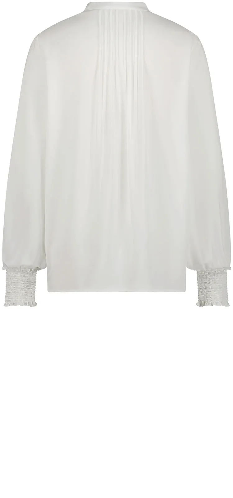 Pleated Peasant Blouse Wit | Optic White