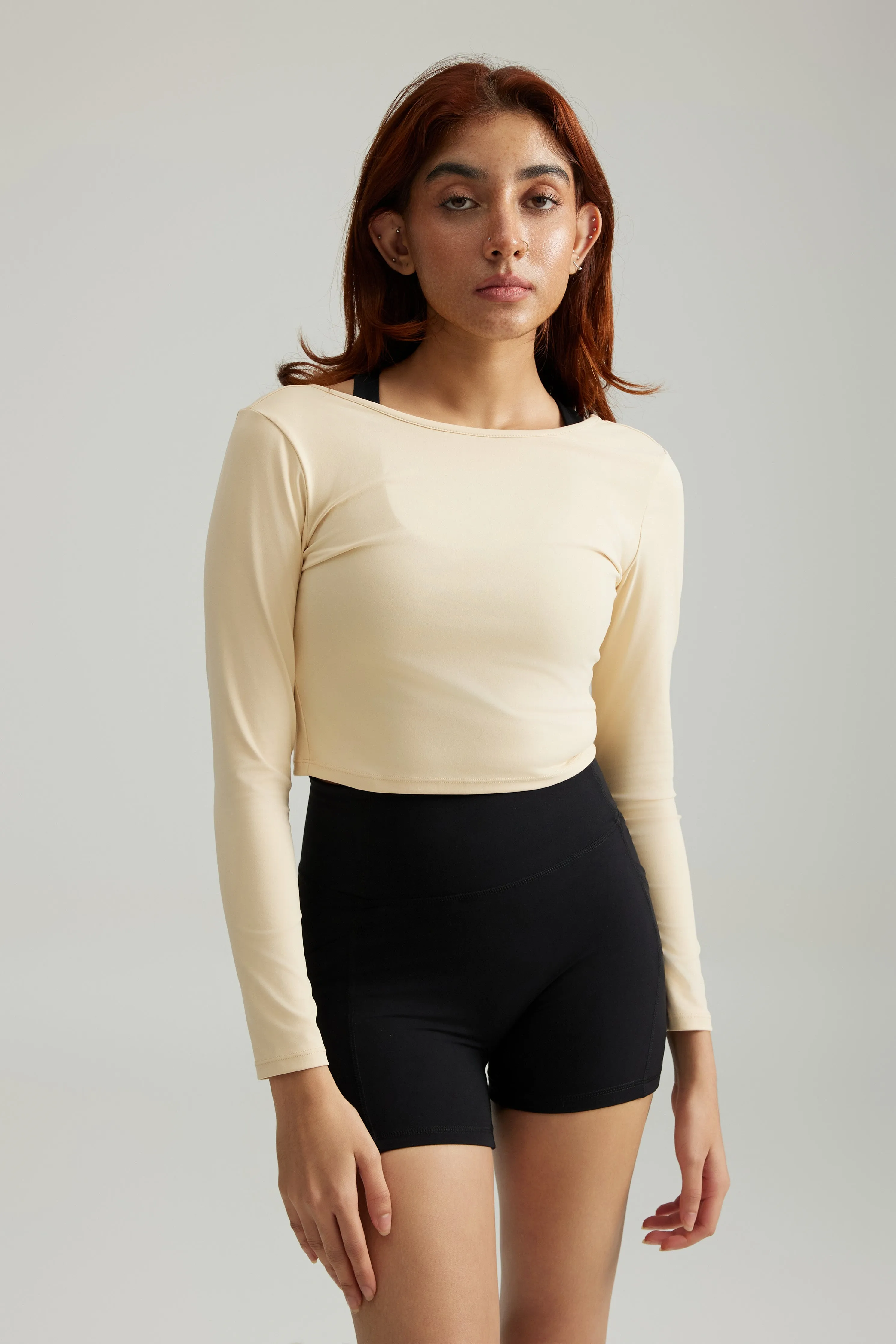 Reversible Twist Long Sleeve in Eggnog