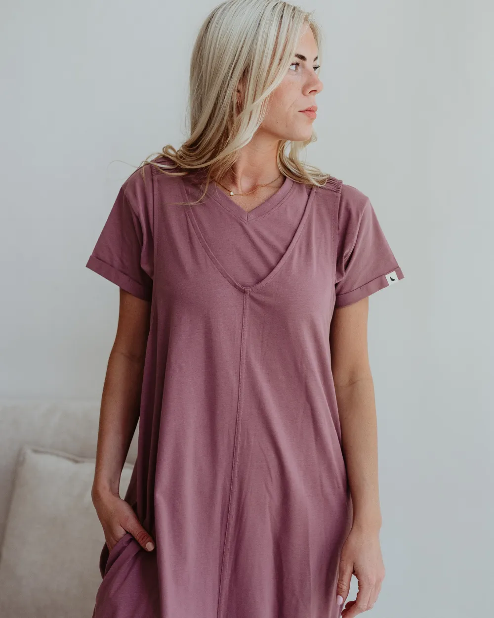 Sadie Plum V-Neck T-Shirt