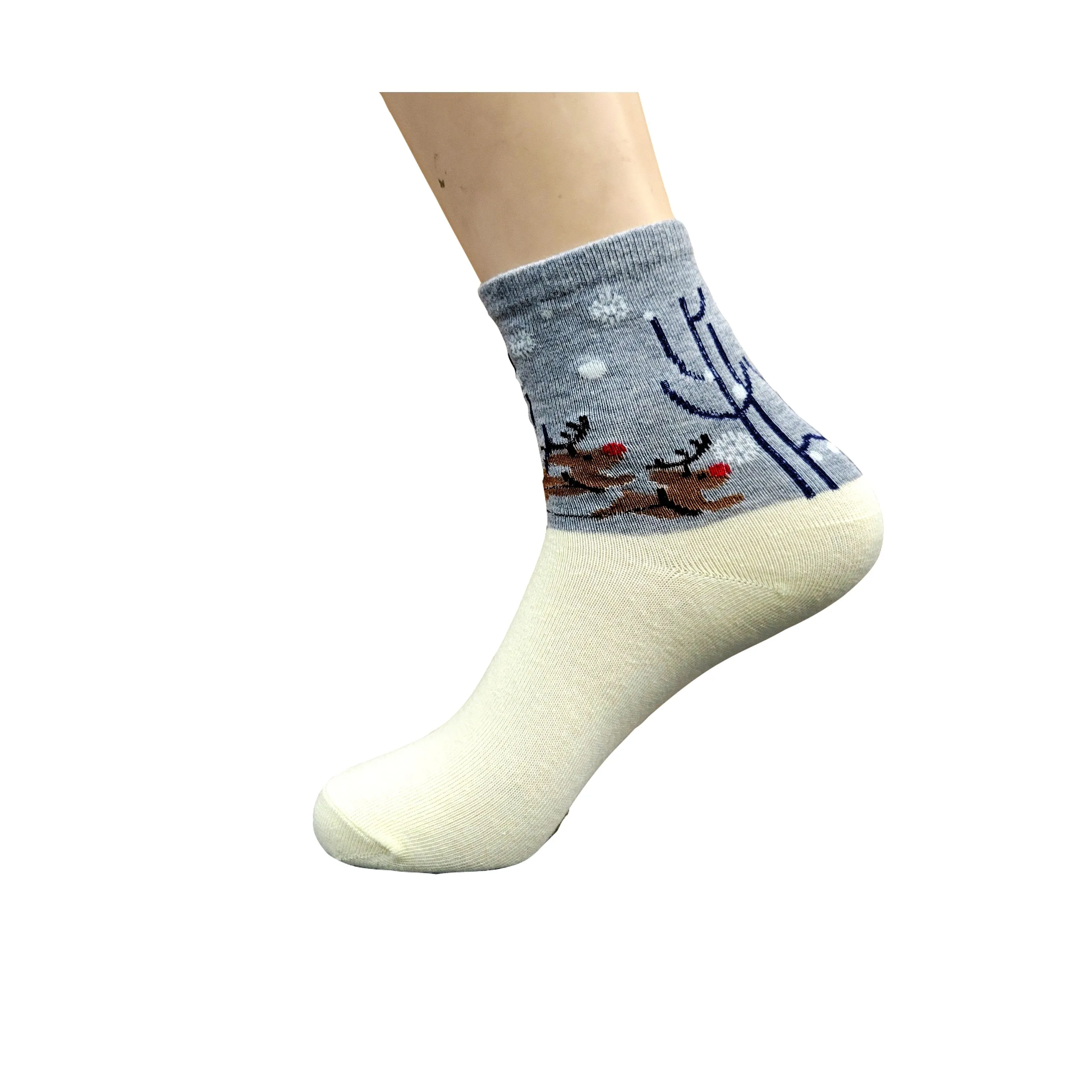 Santa Claus Driving a Sleigh Socks (Adult Medium - Women's Shoe Sizes 5-10)