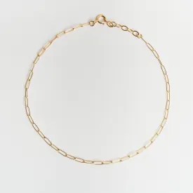 Square Link Gold Anklet