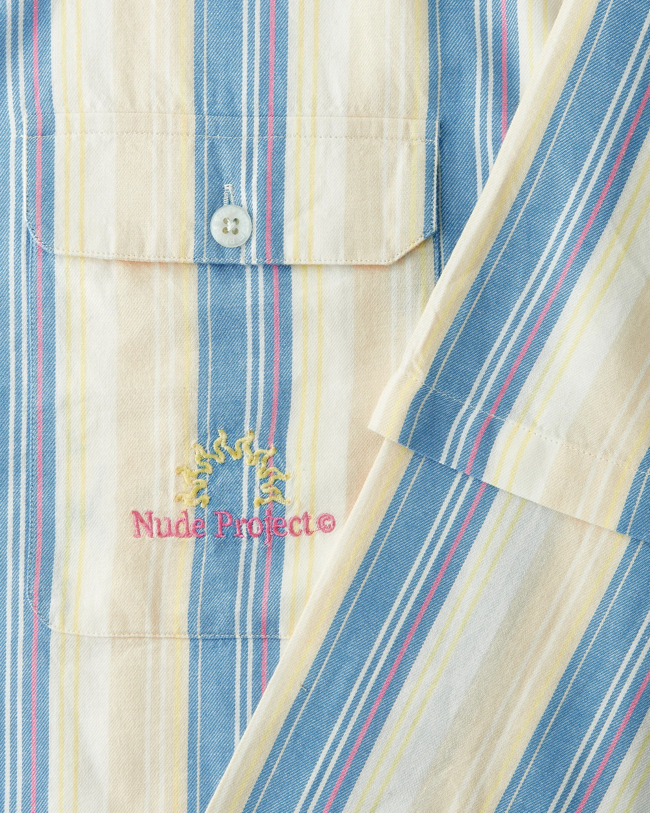 STRIPE DOUBLE SLEEVE SHIRT BABY BLUE