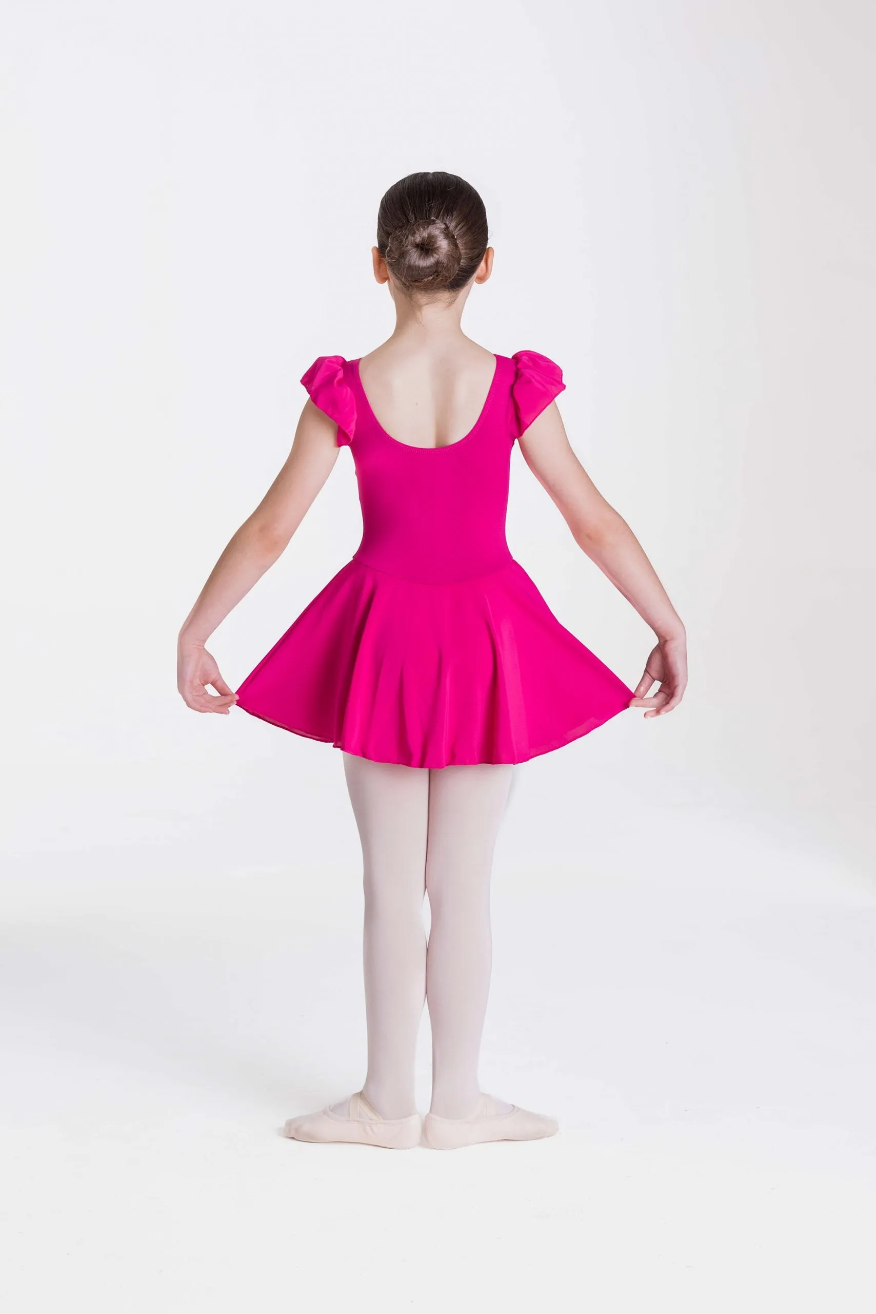 Studio 7 Children's Cap Sleeve Chiffon Dress - Mulberry*