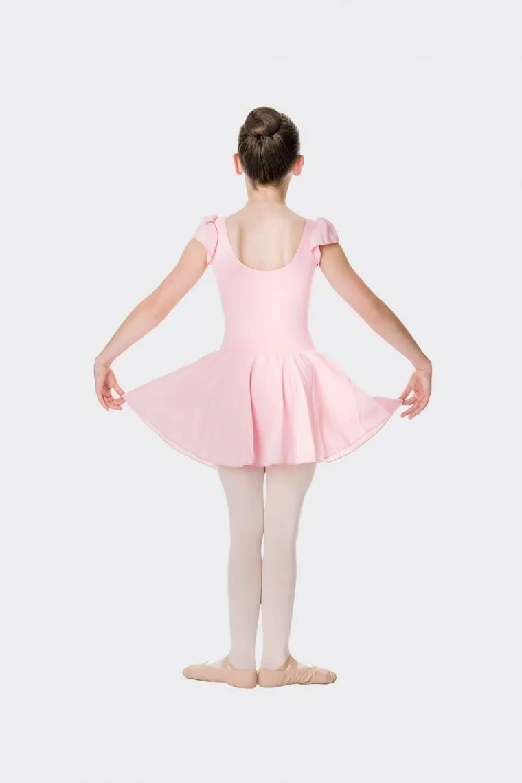 Studio 7 Children's Cap Sleeve Chiffon Dress - Pale Pink*