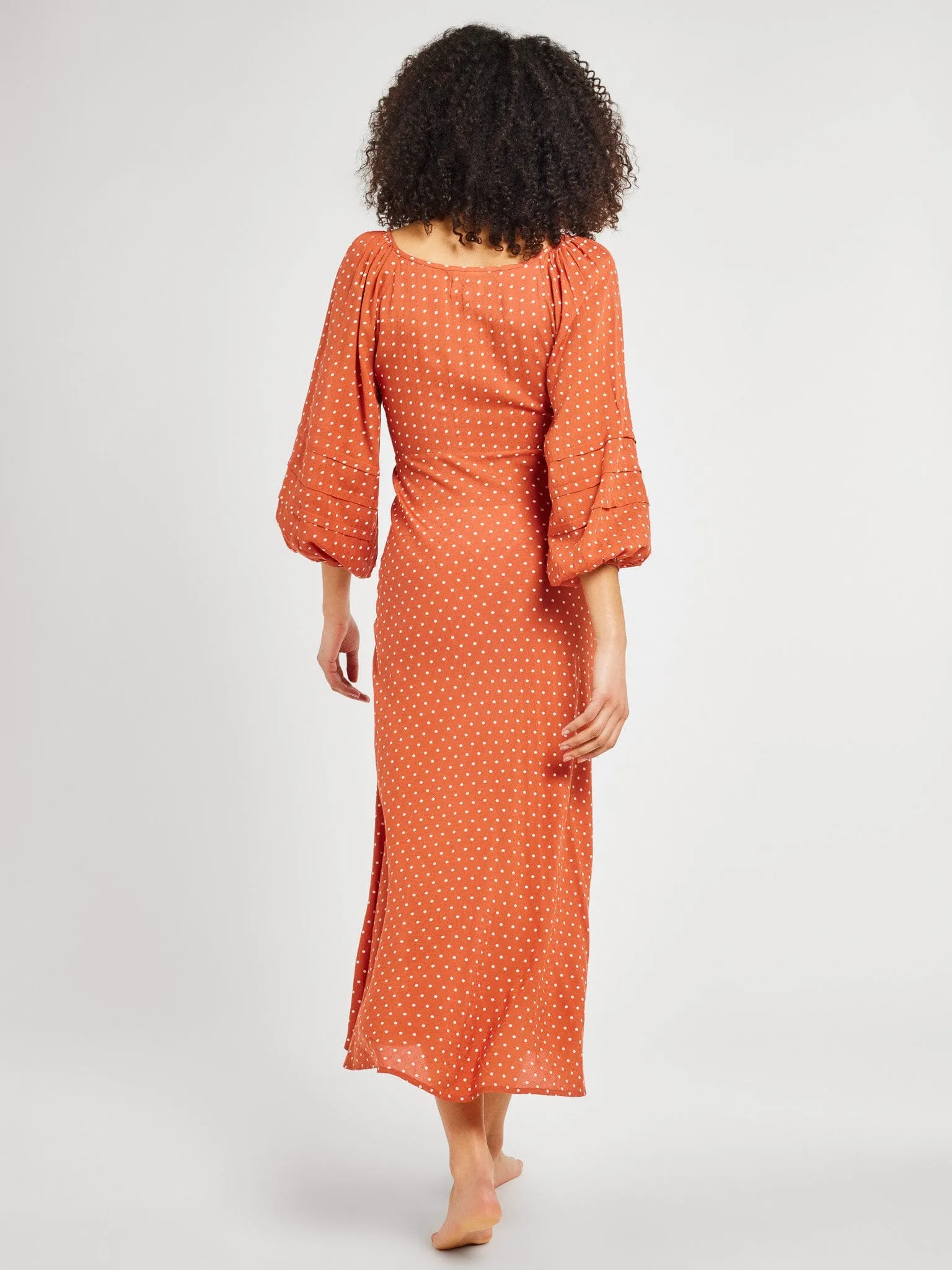 Suki Dress in Terracotta Dot