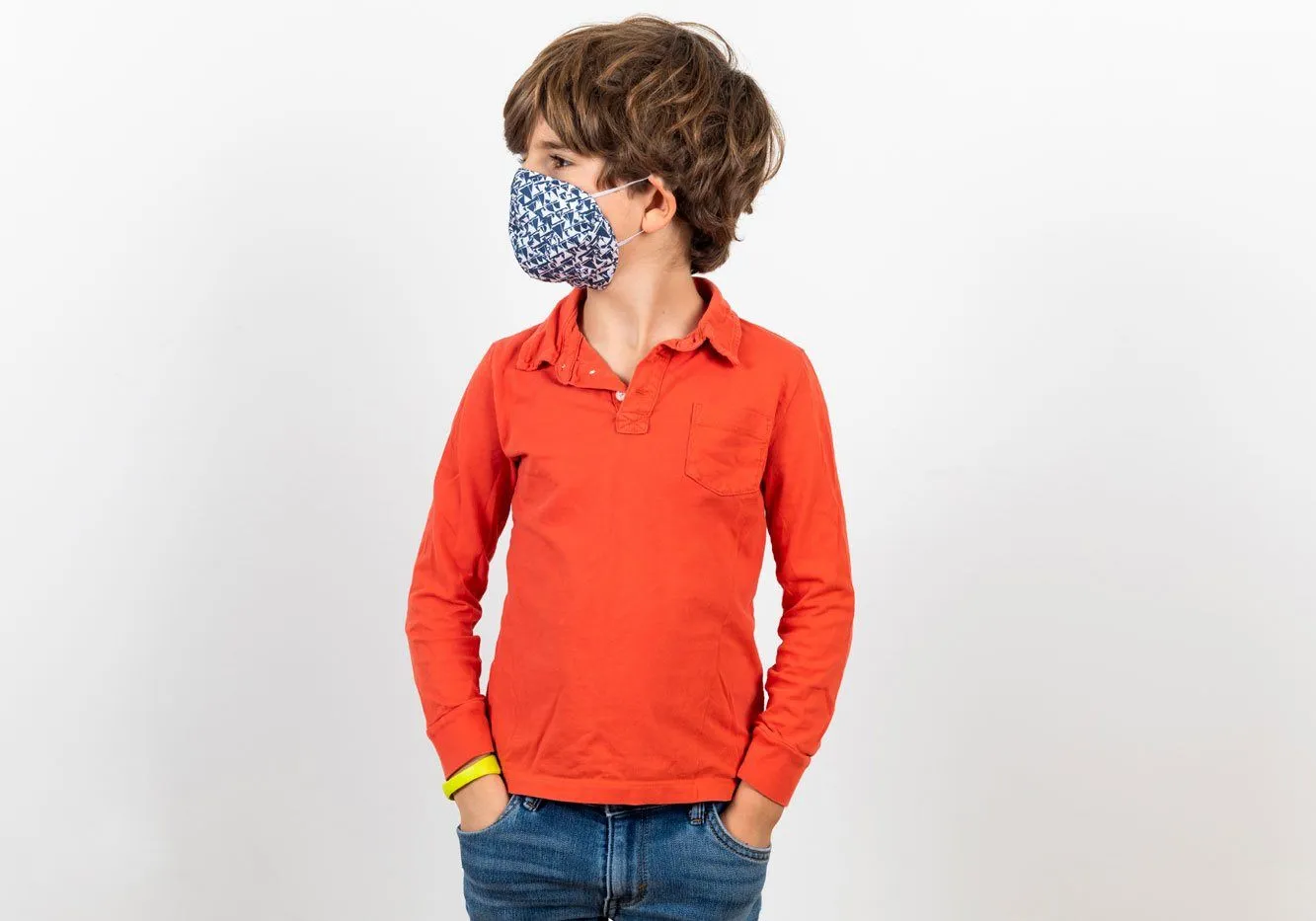 The Children’s Boat Print 2-Layer Cone Shape Mask