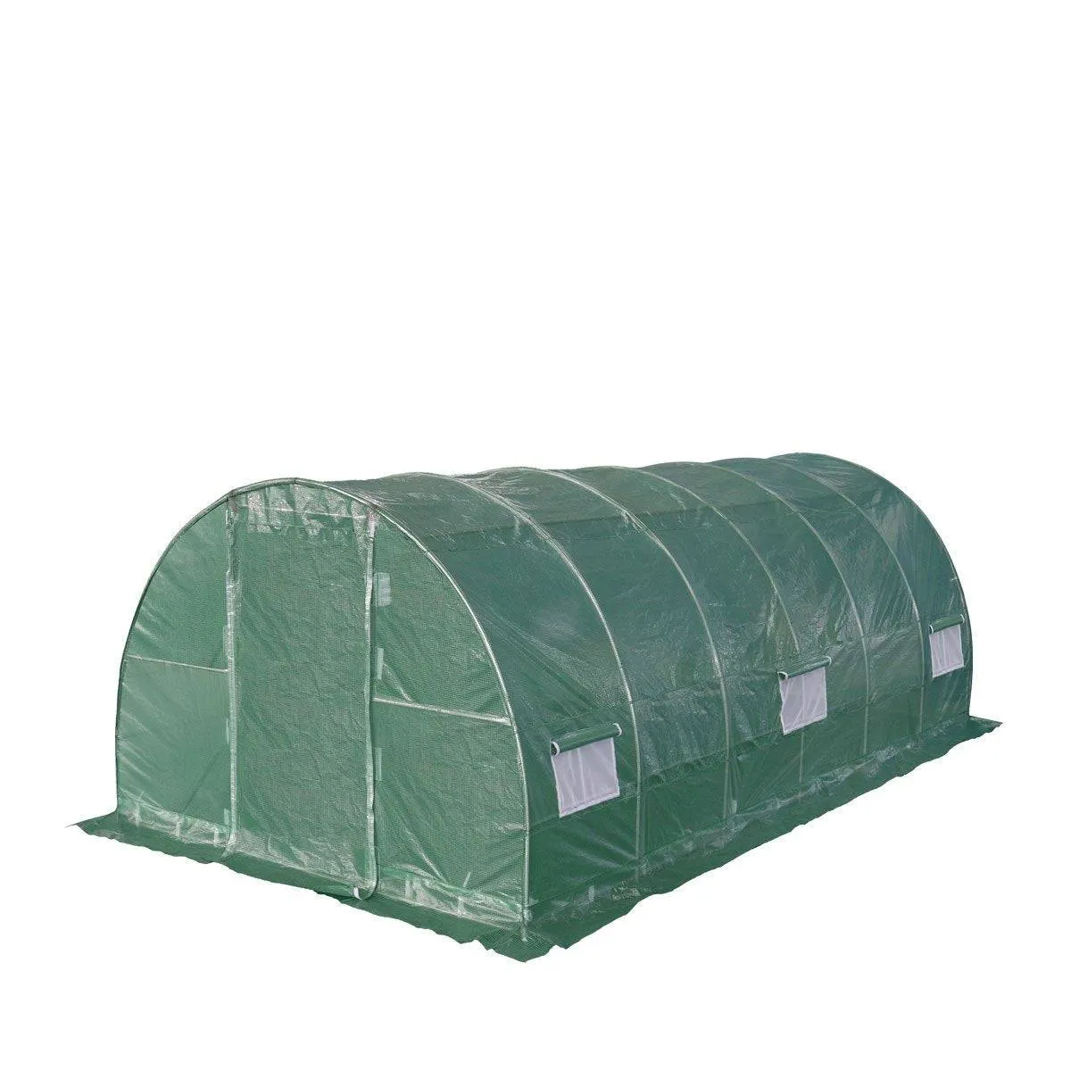 TMG Industrial 10’ x 20’ Tunnel Greenhouse Grow Tent w/Ripstop Leno Cover, Cold Frame, Roll-Up Mesh Windows, Round Top Roof, TMG-GH1020R