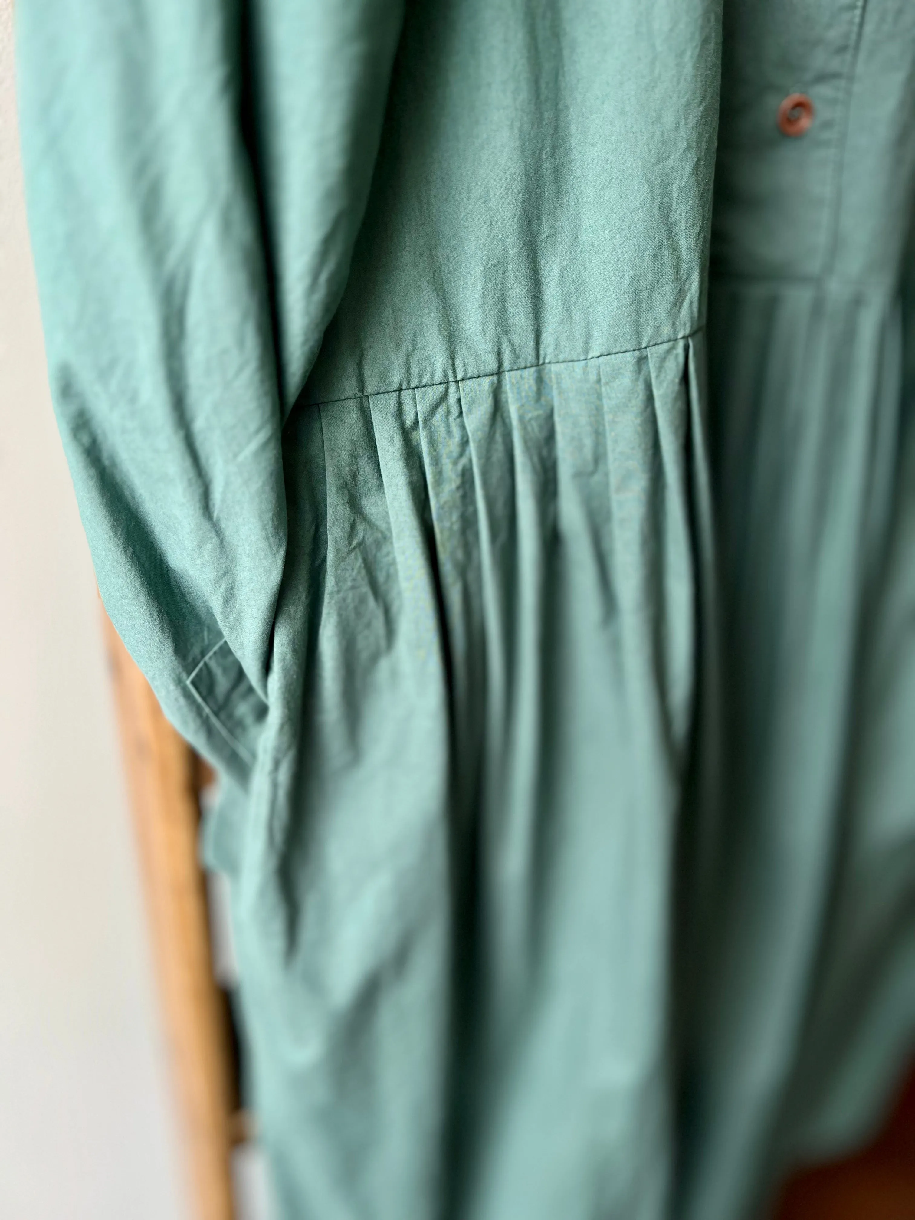 Typewrighter Cotton Dress / Green